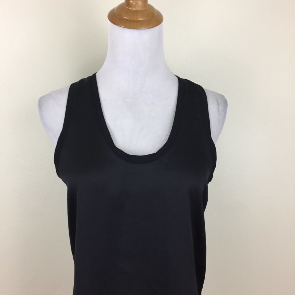BOBBI ROCCO Black Collar Armhole Trim Rounded Hem Tank Top - Picture 5 of 6